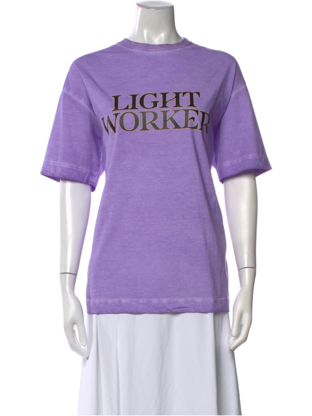 NWT LA DoubleJ Lavender 'LIGHT WORKER' Short Sleeve Tee